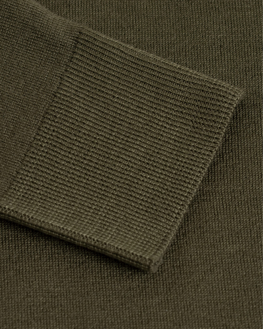 Herren | Pullover | Sunspel | Merino Wool Rollneck Military Green