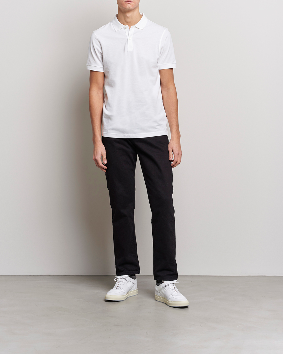 Herren | Poloshirts | Sunspel | Short Sleeve Pique Polo White