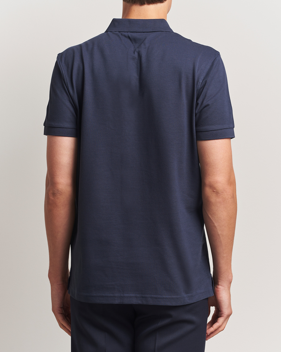 Herren | Poloshirts | Sunspel | Short Sleeve Pique Polo Navy