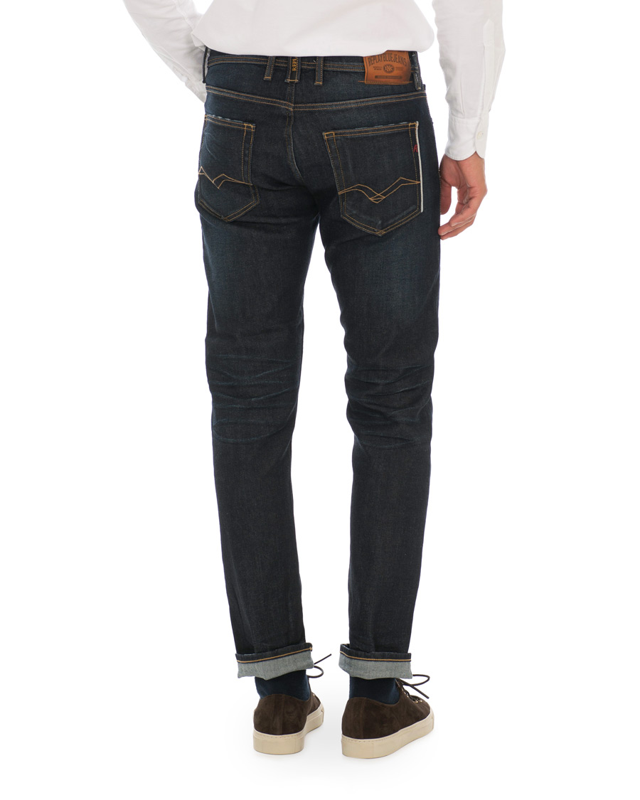 Herren | Jeans | Replay | Groover Stretch Selvedge Jeans Dark Blue