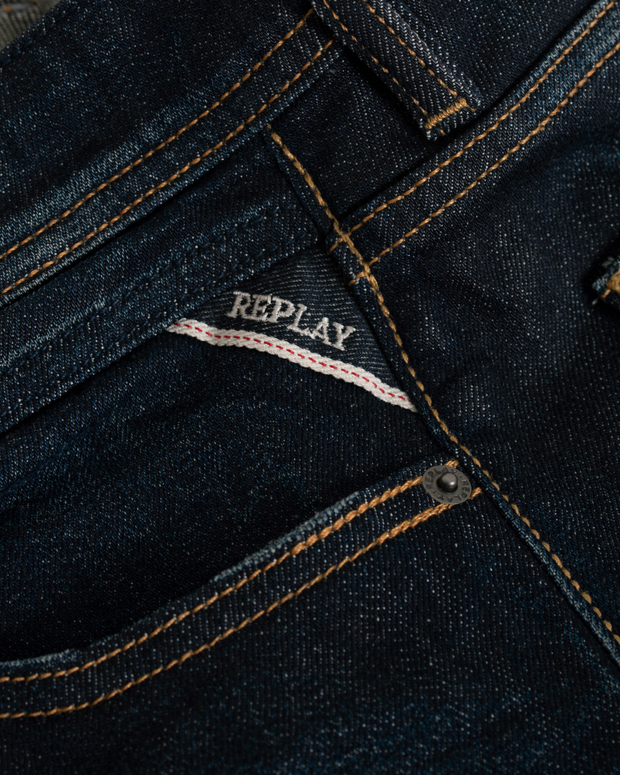 Herren | Jeans | Replay | Groover Stretch Selvedge Jeans Dark Blue