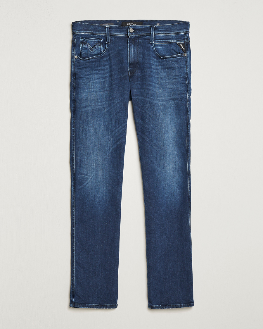 Herren | Slim fit | Replay | Anbass Hyperflex Re-Used Jeans Dark Blue
