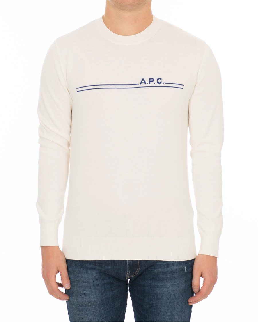 Herren | Pullover | A.P.C. | Eponyme H Crew Neck Ecru