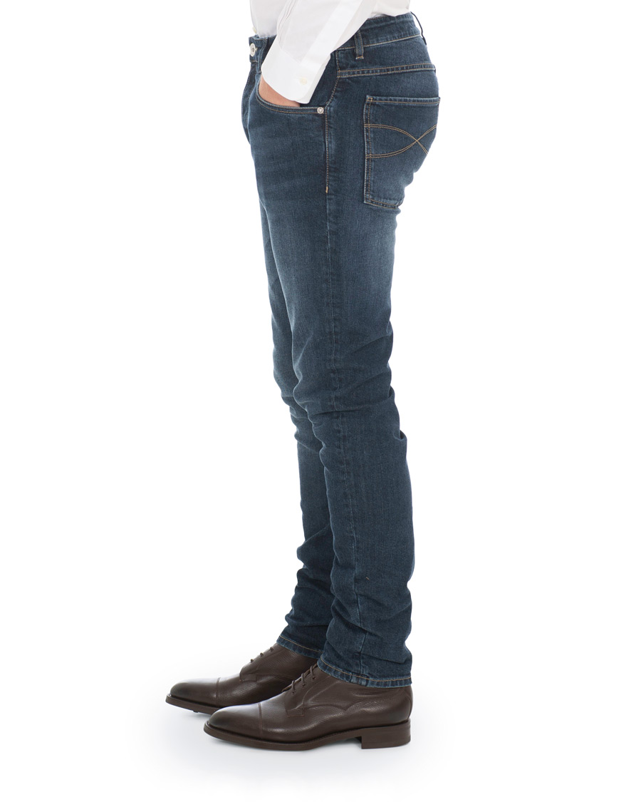 Herren | Jeans | Brunello Cucinelli | Slim Fit 5-Pocket Jeans Indigo