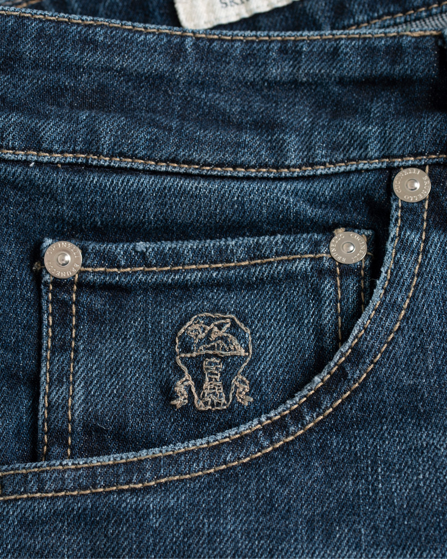 Herren | Jeans | Brunello Cucinelli | Slim Fit 5-Pocket Jeans Indigo