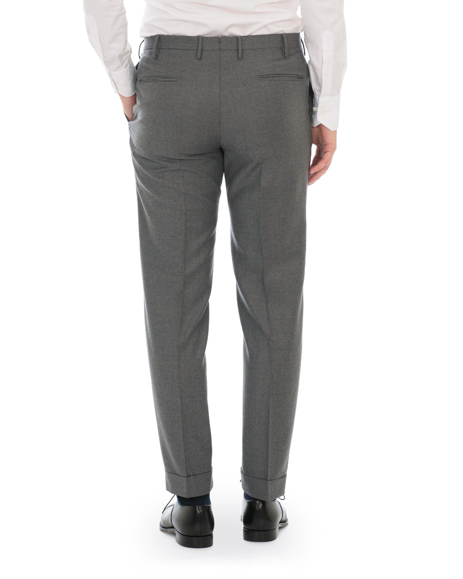 Herren | Hosen | Incotex | Slim Fit Flannel Trousers Light Grey