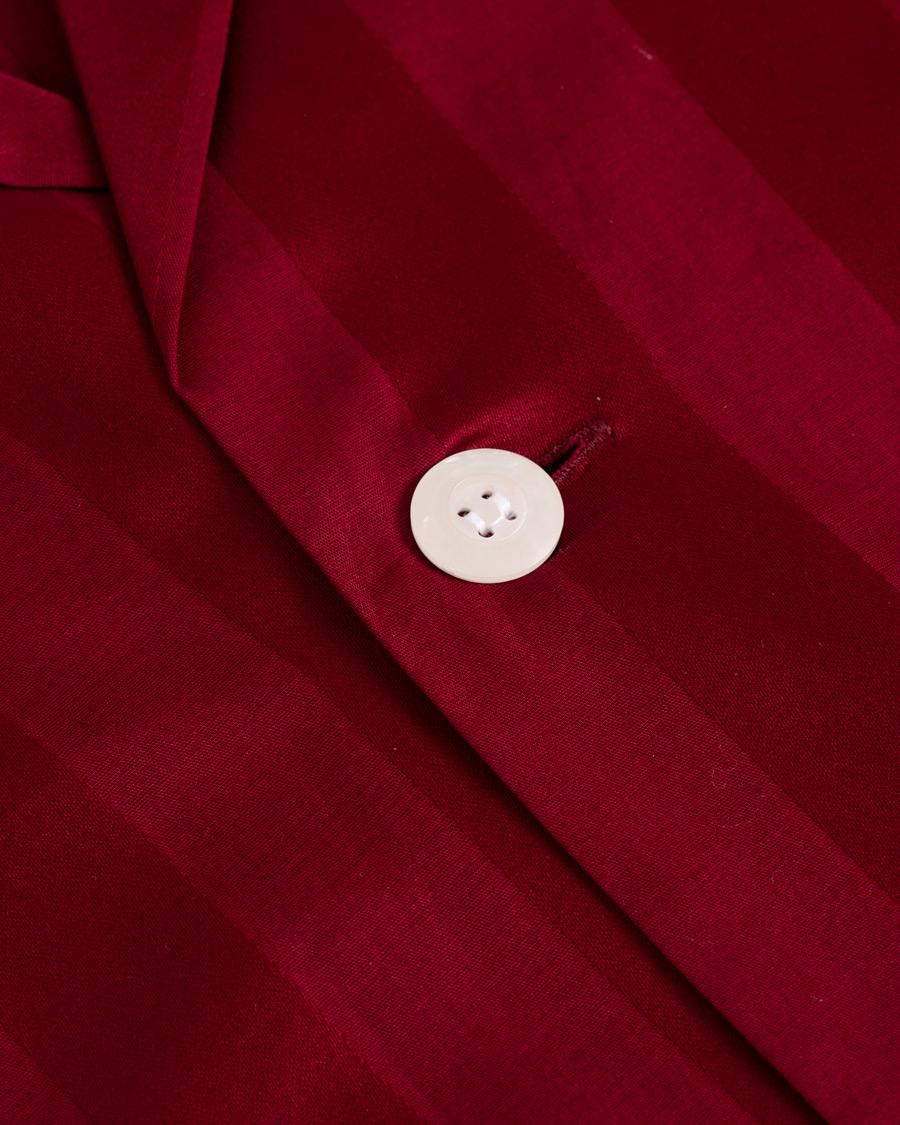 Herren | Schlafanzüge & Bademäntel | Derek Rose | Cotton Satin Striped Pyjama Set Wine Red