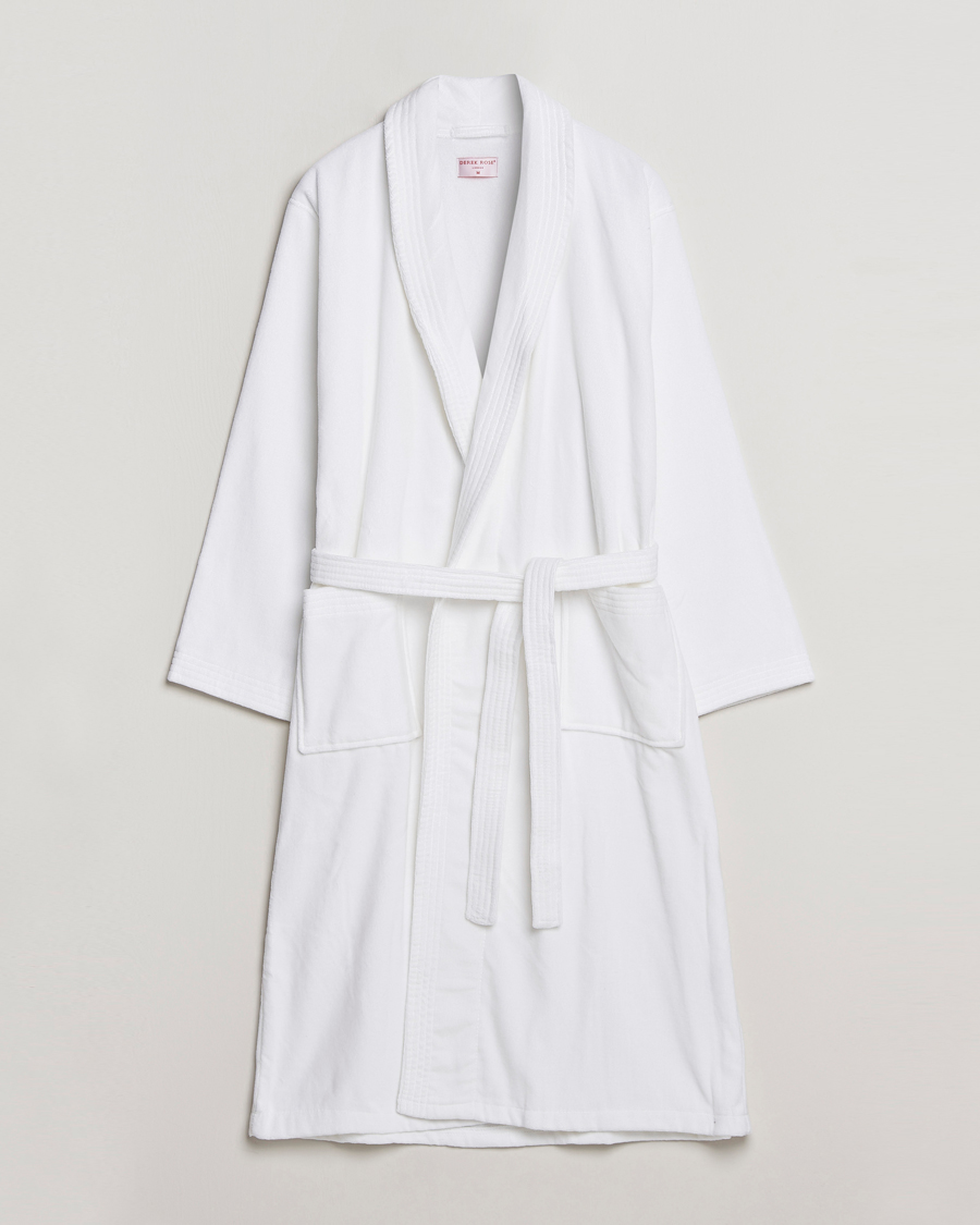 Herren | Schlafanzüge & Bademäntel | Derek Rose | Cotton Velour Gown White