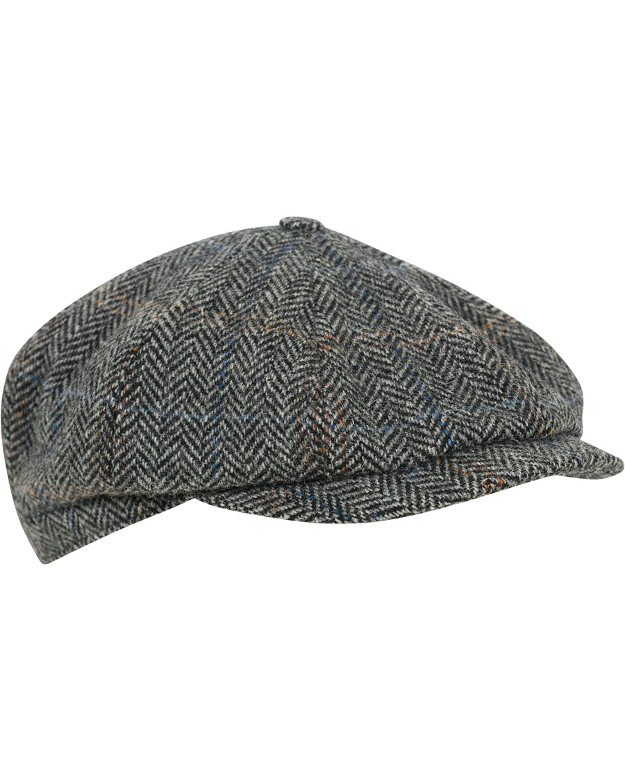 Herren | Lock & Co Hatters Tremelo Herringbone Newsboy Cap Black 56 | Lock & Co Hatters | Tremelo Herringbone Newsboy Cap Black 56