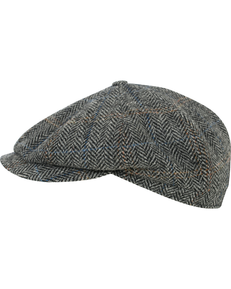 Herren | Lock & Co Hatters Tremelo Herringbone Newsboy Cap Black 56 | Lock & Co Hatters | Tremelo Herringbone Newsboy Cap Black 56