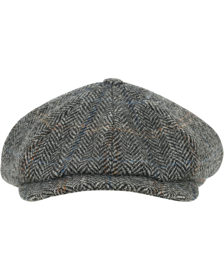 Herren | Lock & Co Hatters Tremelo Herringbone Newsboy Cap Black 56 | Lock & Co Hatters | Tremelo Herringbone Newsboy Cap Black 56