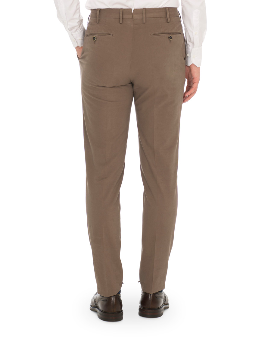 Herren | Hosen | PT01 | Gentleman Fit Pleated Cotton Trousers Brown