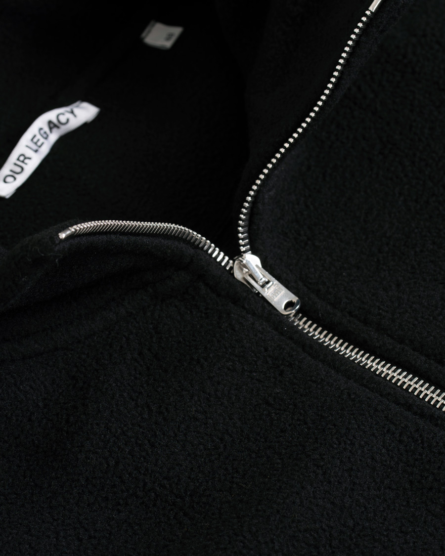 Herren | Pullover | Our Legacy | Zip Funnel Fleece Jacket Black