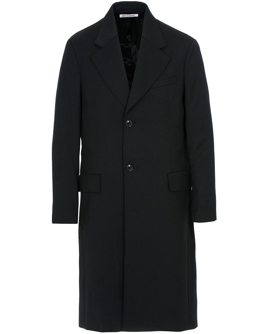 Black herringbone coat on sale