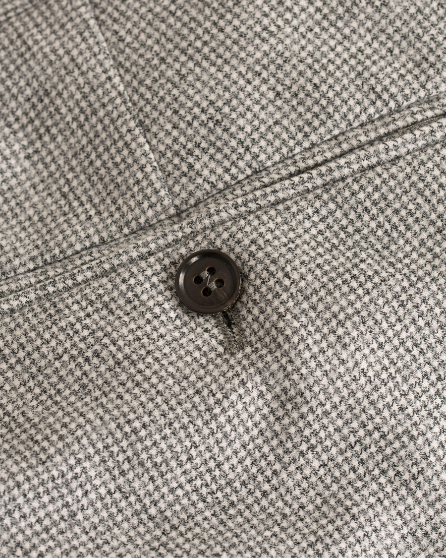 Herren | Hosen | Tiger of Sweden | Tilman Houndstooth Turn Up Brushed Wool Trousers Grey