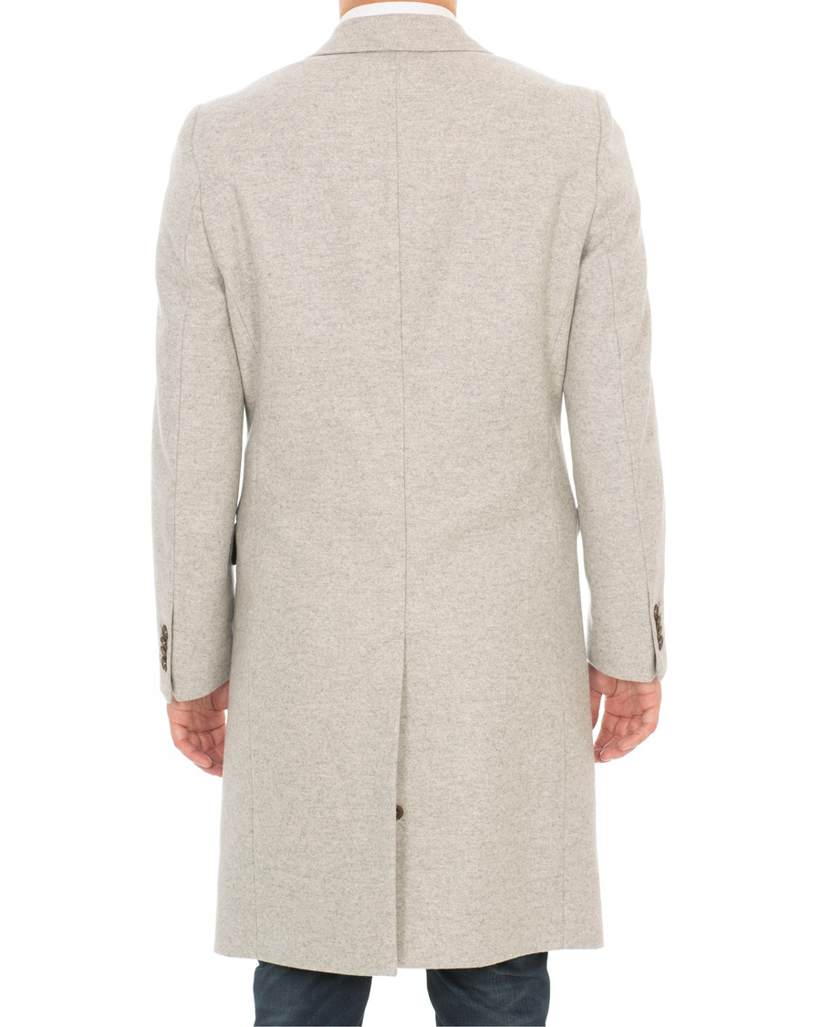 Herren | Jacken | Tiger of Sweden | Seder Peak Lapel Wool/Cashmere Coat Light Grey Melange