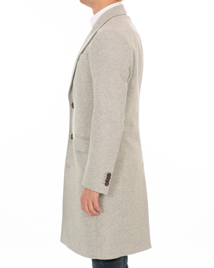 Herren | Jacken | Tiger of Sweden | Seder Peak Lapel Wool/Cashmere Coat Light Grey Melange