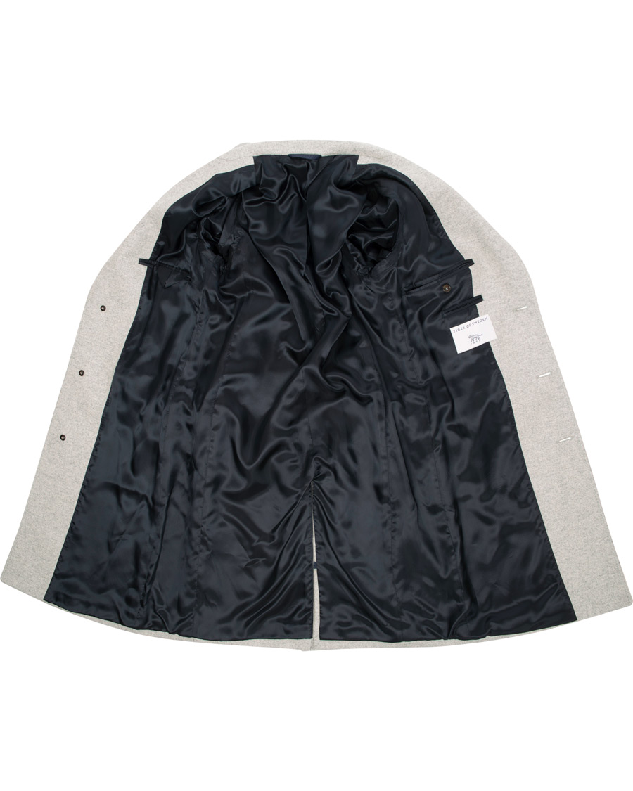 Herren | Jacken | Tiger of Sweden | Seder Peak Lapel Wool/Cashmere Coat Light Grey Melange