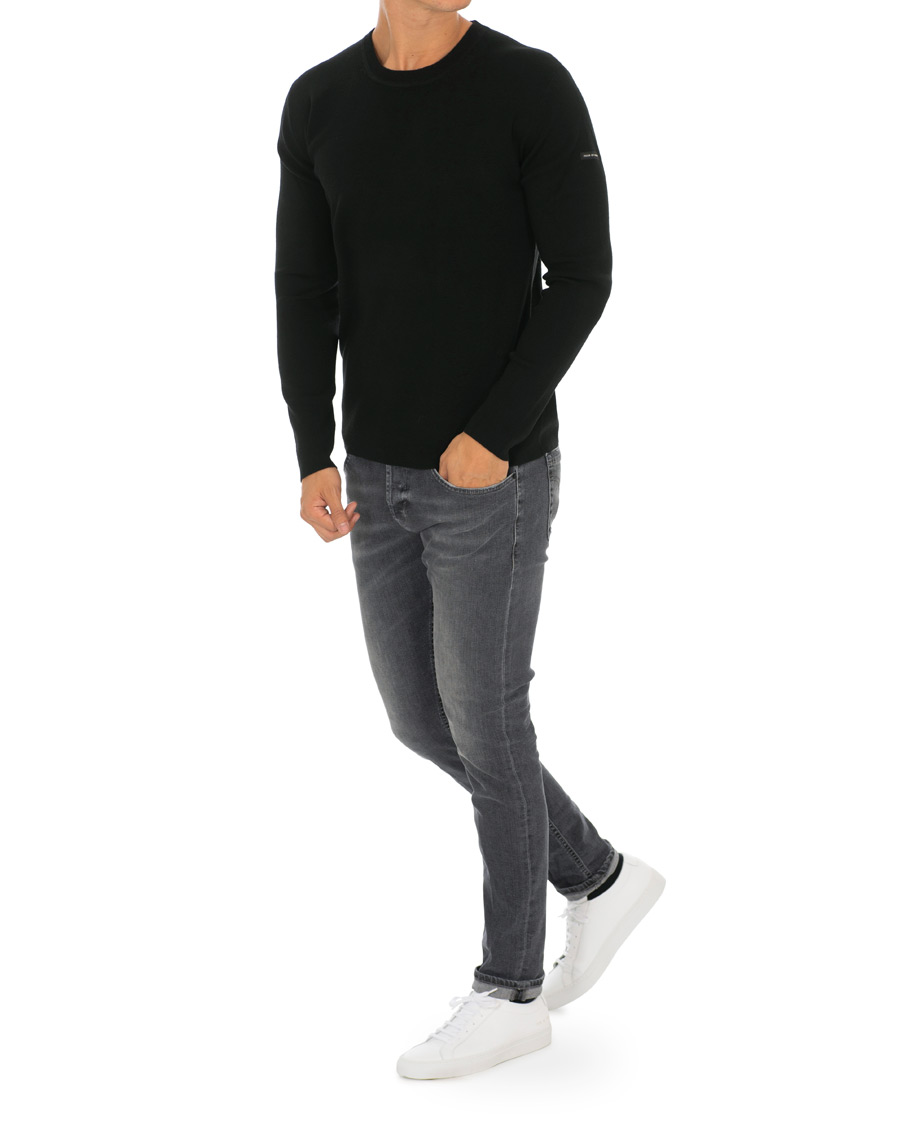 Herren | Pullover | Tiger of Sweden | Harvik Wool Logo Crew Neck Black
