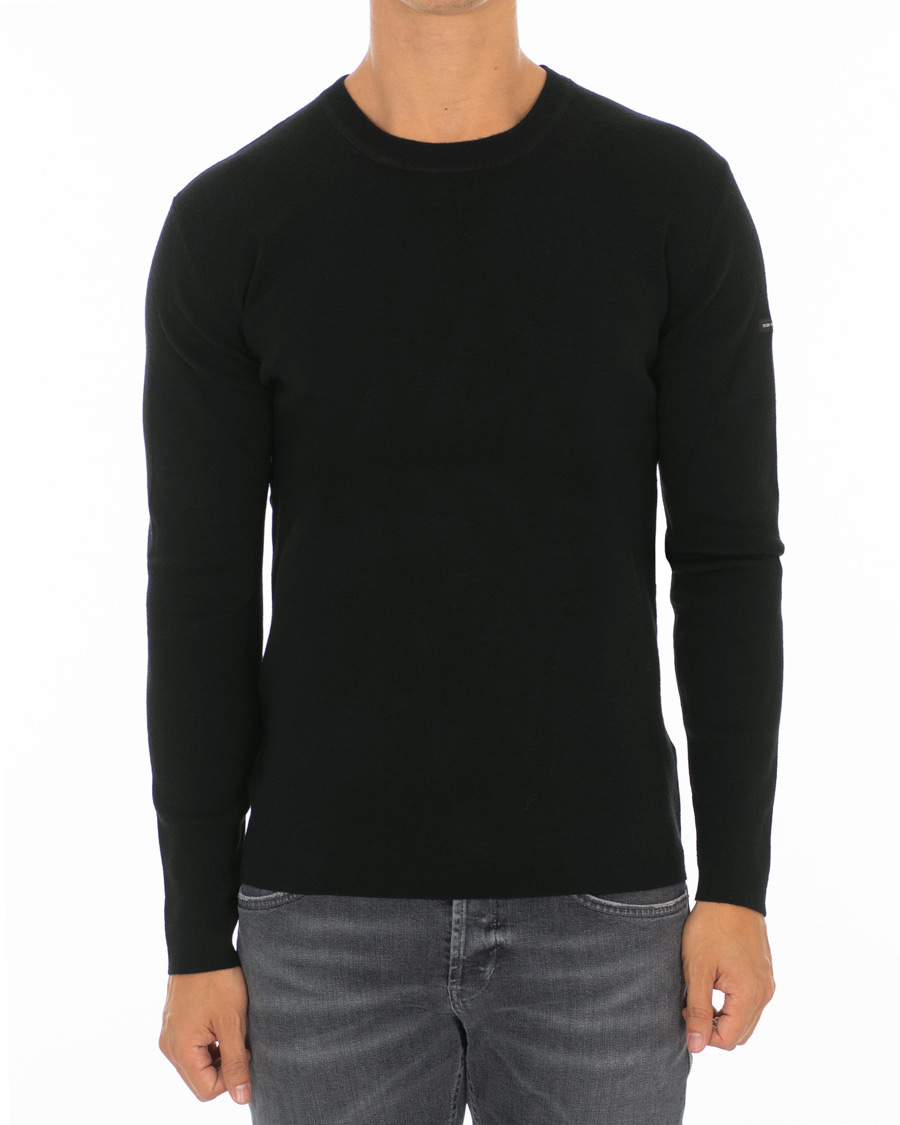 Herren | Pullover | Tiger of Sweden | Harvik Wool Logo Crew Neck Black