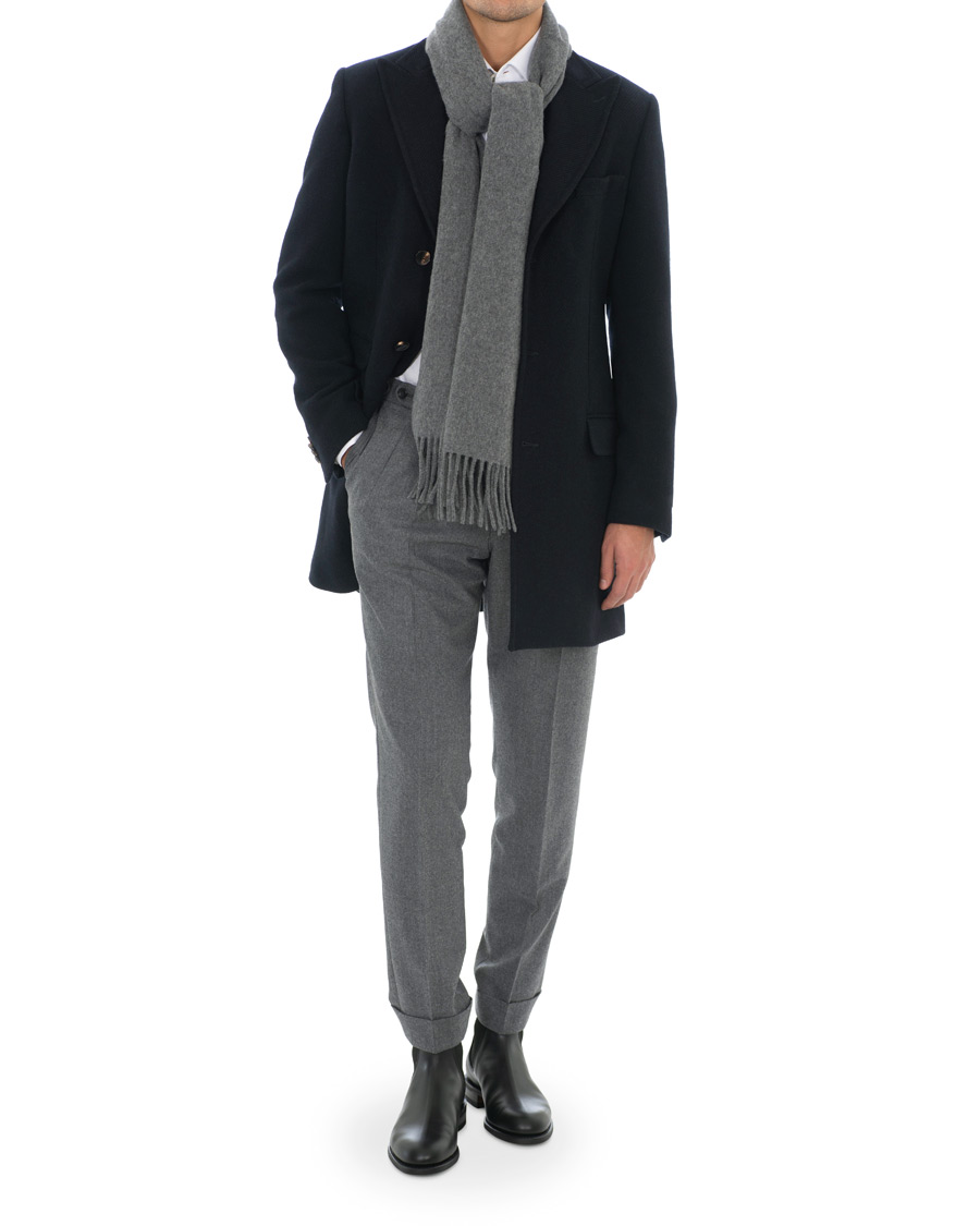 Herren | Tiger of Sweden Berg Wool/Cashmere Scarf Grey | Tiger of Sweden | Berg Wool/Cashmere Scarf Grey