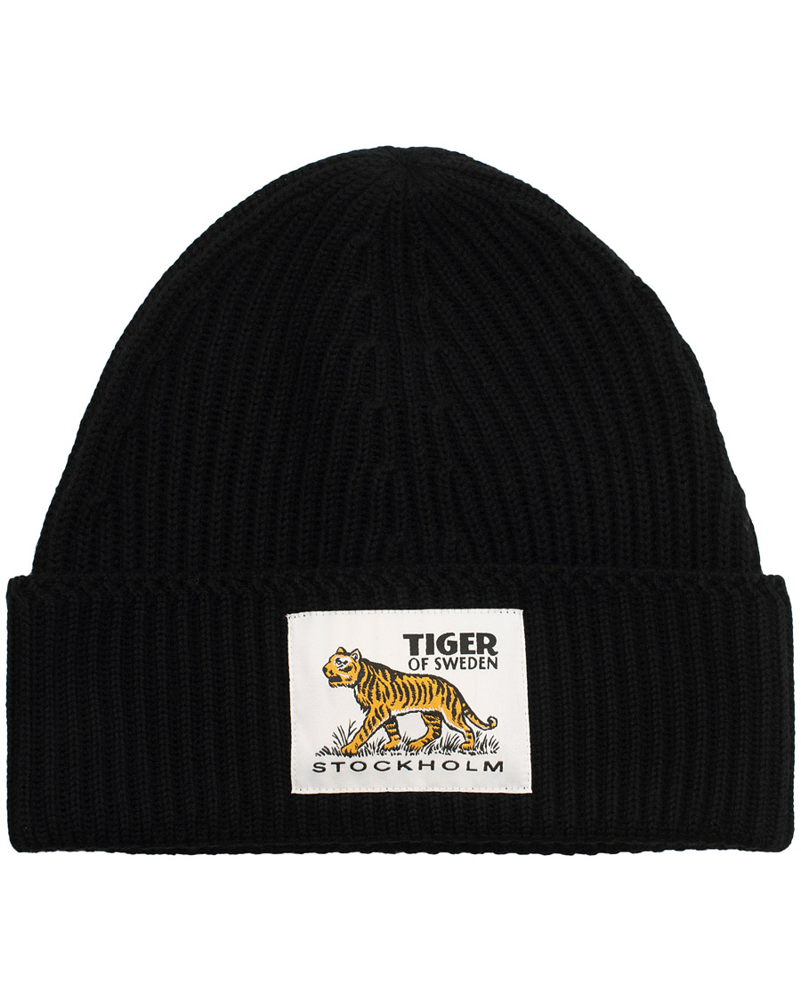 Herren | Tiger of Sweden Hollein Ribbed Wool Benie Black | Tiger of Sweden | Hollein Ribbed Wool Benie Black
