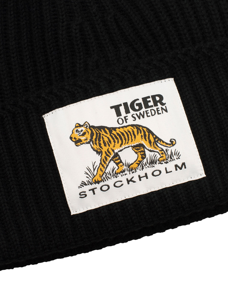 Herren | Tiger of Sweden Hollein Ribbed Wool Benie Black | Tiger of Sweden | Hollein Ribbed Wool Benie Black