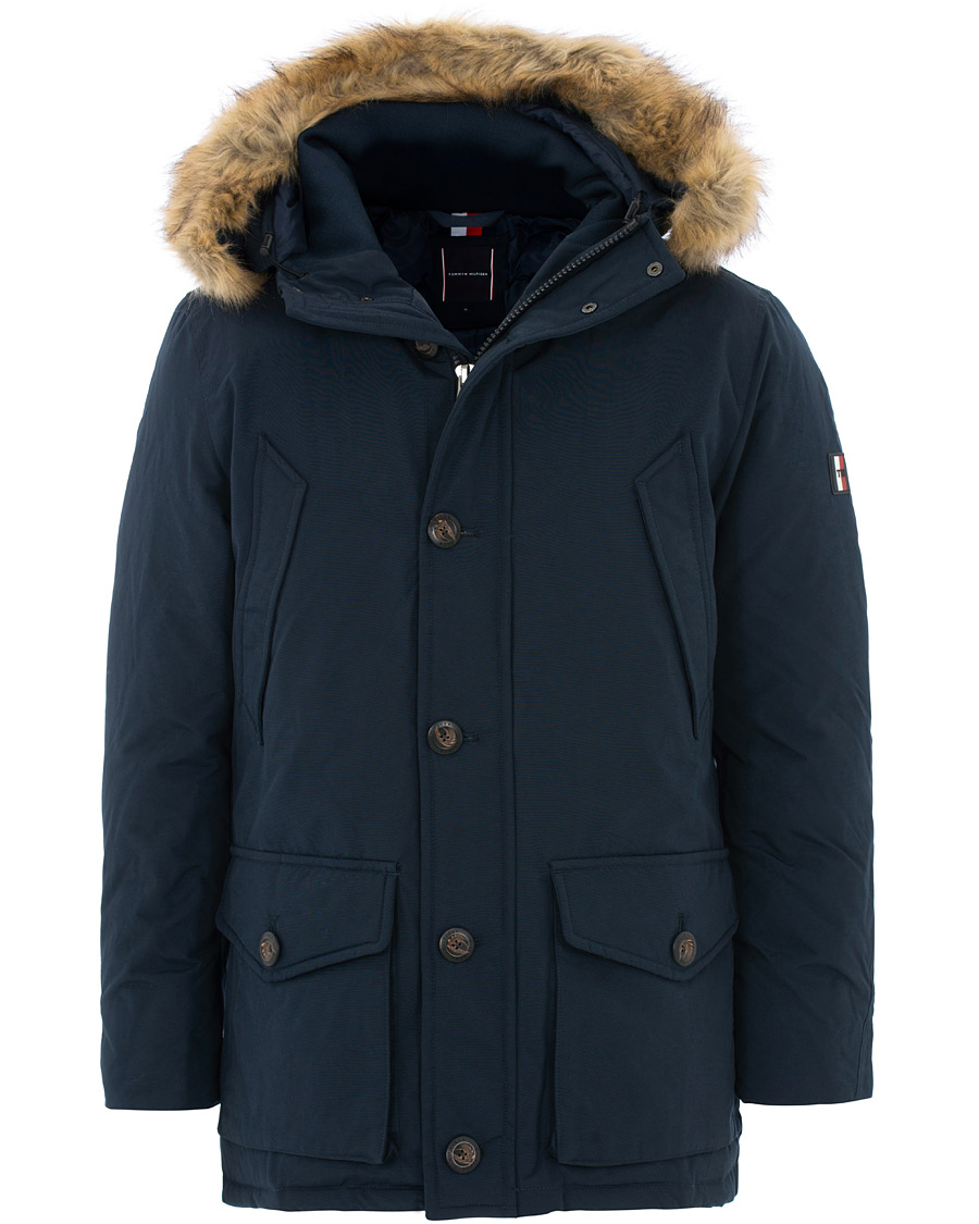 Herren | Jacken | Tommy Hilfiger | Hampton Down Fake Fur Parka Sky Captain