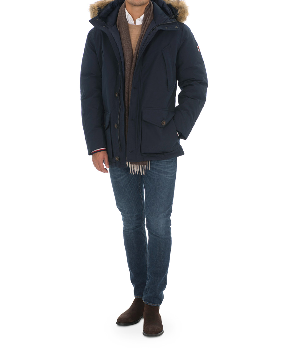 Herren | Jacken | Tommy Hilfiger | Hampton Down Fake Fur Parka Sky Captain