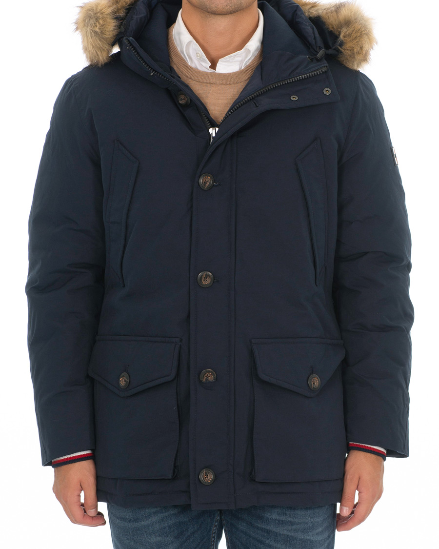 Herren | Jacken | Tommy Hilfiger | Hampton Down Fake Fur Parka Sky Captain