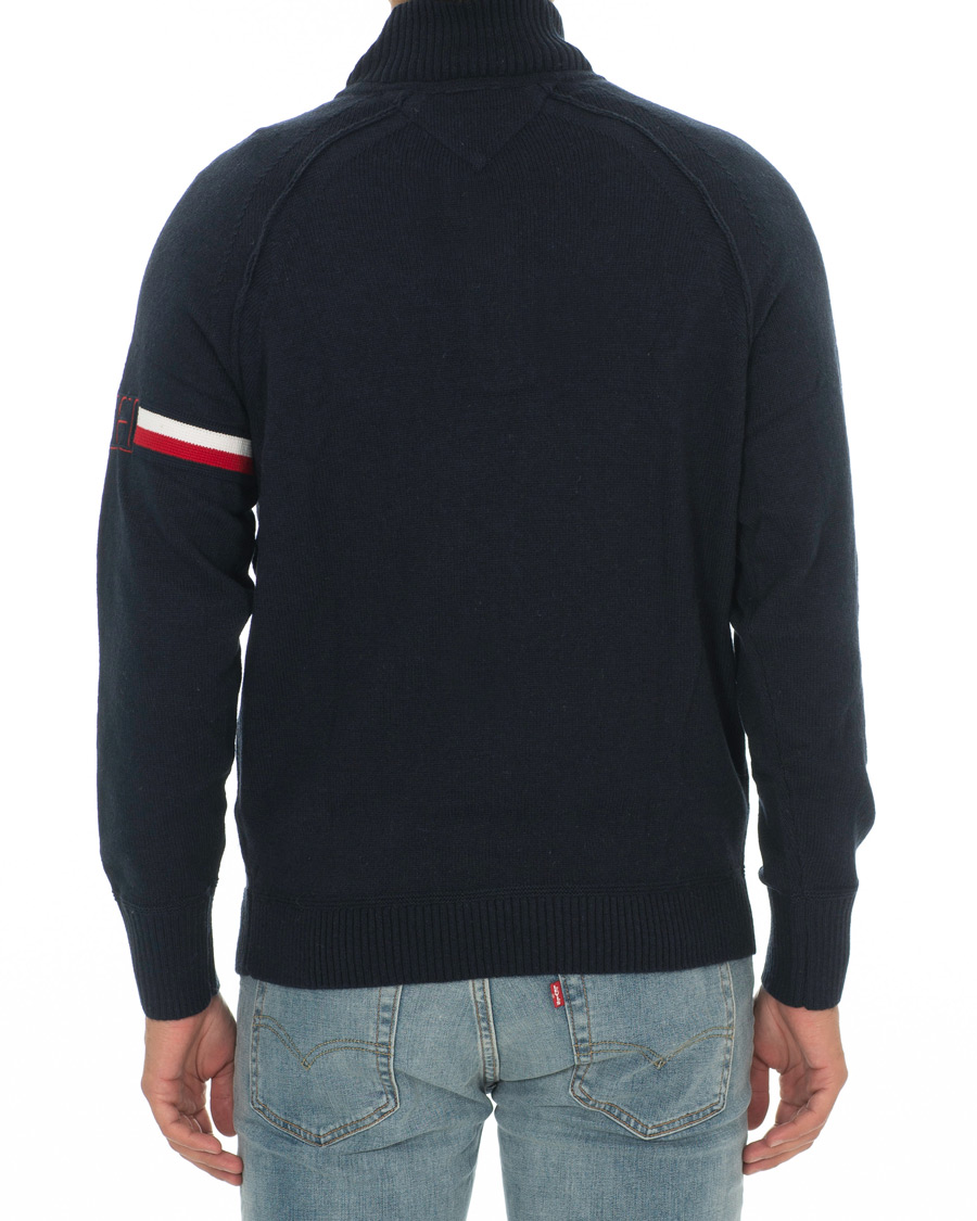 Herren | Pullover | Tommy Hilfiger | Monogram Button Mock Neck Sky Captain