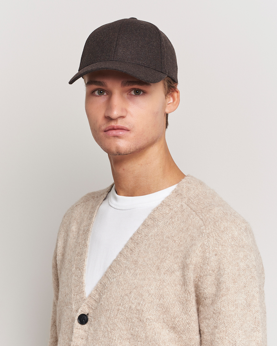 Herren | Hüte & Mützen | Varsity Headwear | Flannel Baseball Cap Walnut Brown