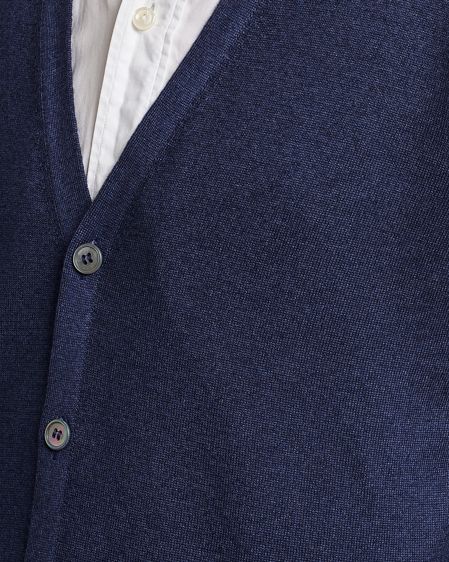 Herren | Pullover | Gran Sasso | Vintage Merino Fashion Fit Cardigan Navy