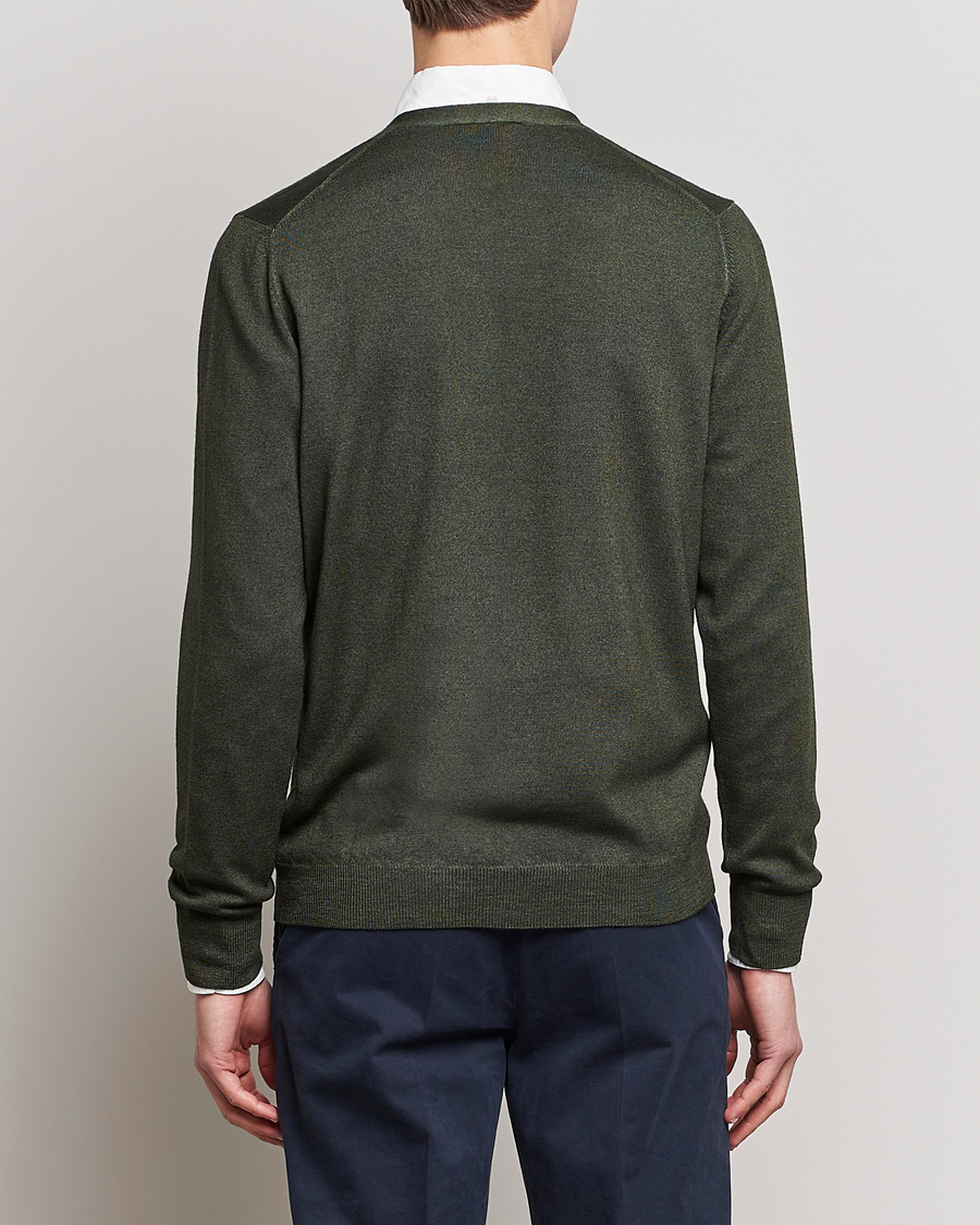 Herren | Pullover | Gran Sasso | Vintage Merino Fashion Fit Cardigan Green