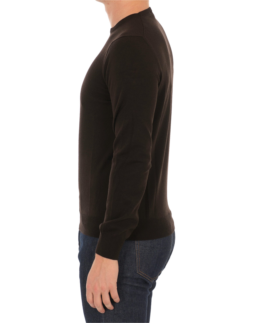 Herren | Pullover | Gran Sasso | Merino Fashion Fit Crew Neck Pullover Brown