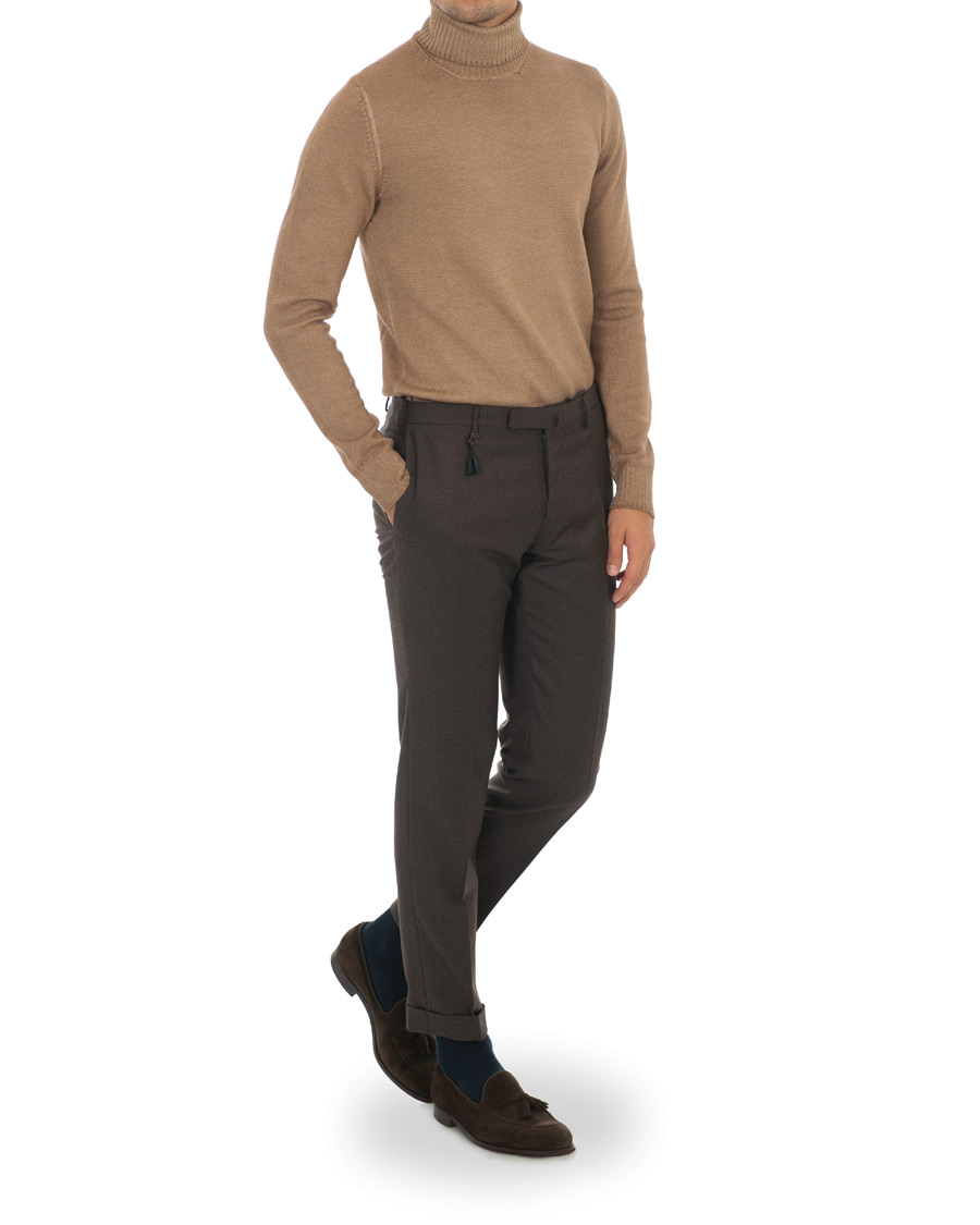 Herren | Pullover | Gran Sasso | Vintage Merino Knitted Rollneck Camel