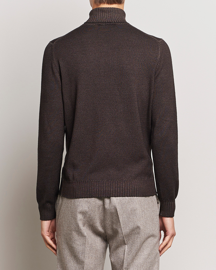 Herren | Pullover | Gran Sasso | Vintage Merino Fashion Fit Polo Brown