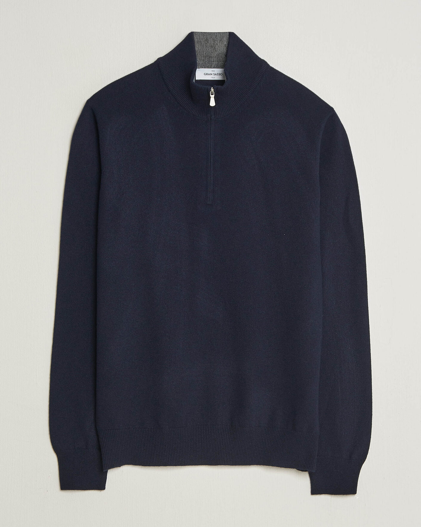 Herren | Pullover | Gran Sasso | Wool/Cashmere Half Zip Navy