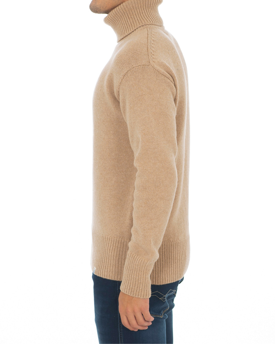 Herren | Pullover | Merz b. Schwanen | Classic Merino/Cashmere Turtleneck Pullover Toffee