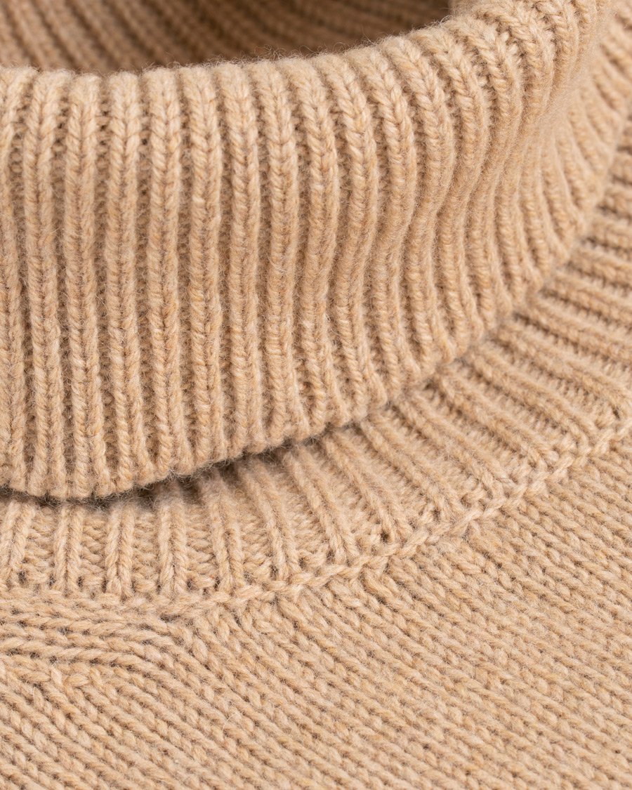 Herren | Pullover | Merz b. Schwanen | Classic Merino/Cashmere Turtleneck Pullover Toffee