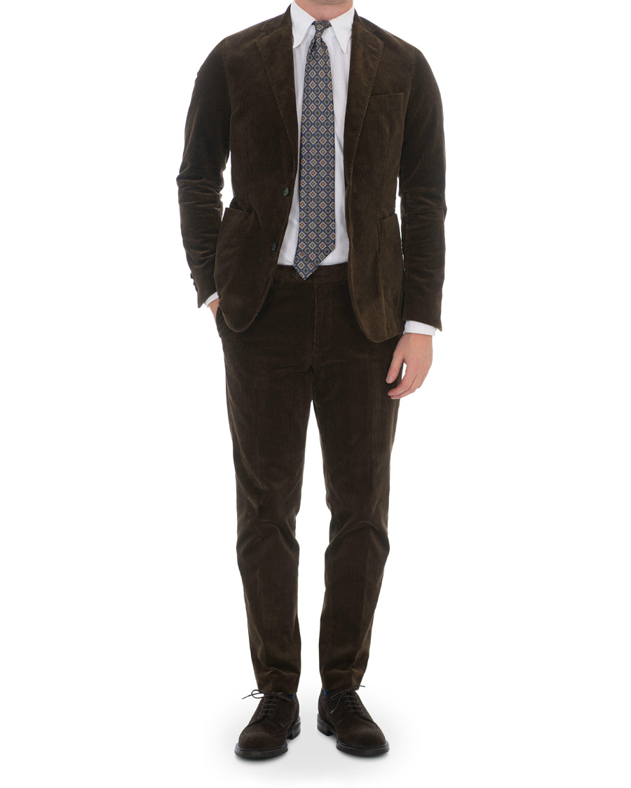 Herren | Sakkos | Oscar Jacobson | Einar Patch Pocket Corduroy Blazer Tobacco