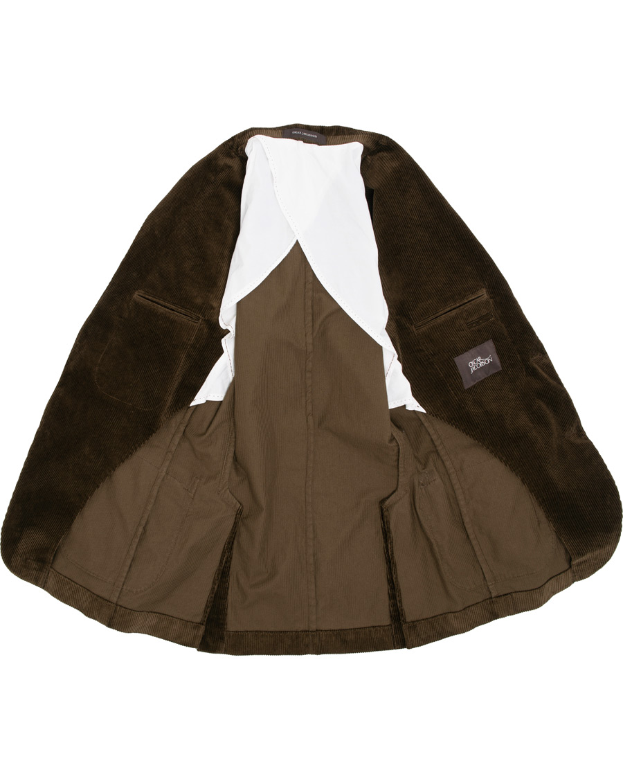 Herren | Sakkos | Oscar Jacobson | Einar Patch Pocket Corduroy Blazer Tobacco