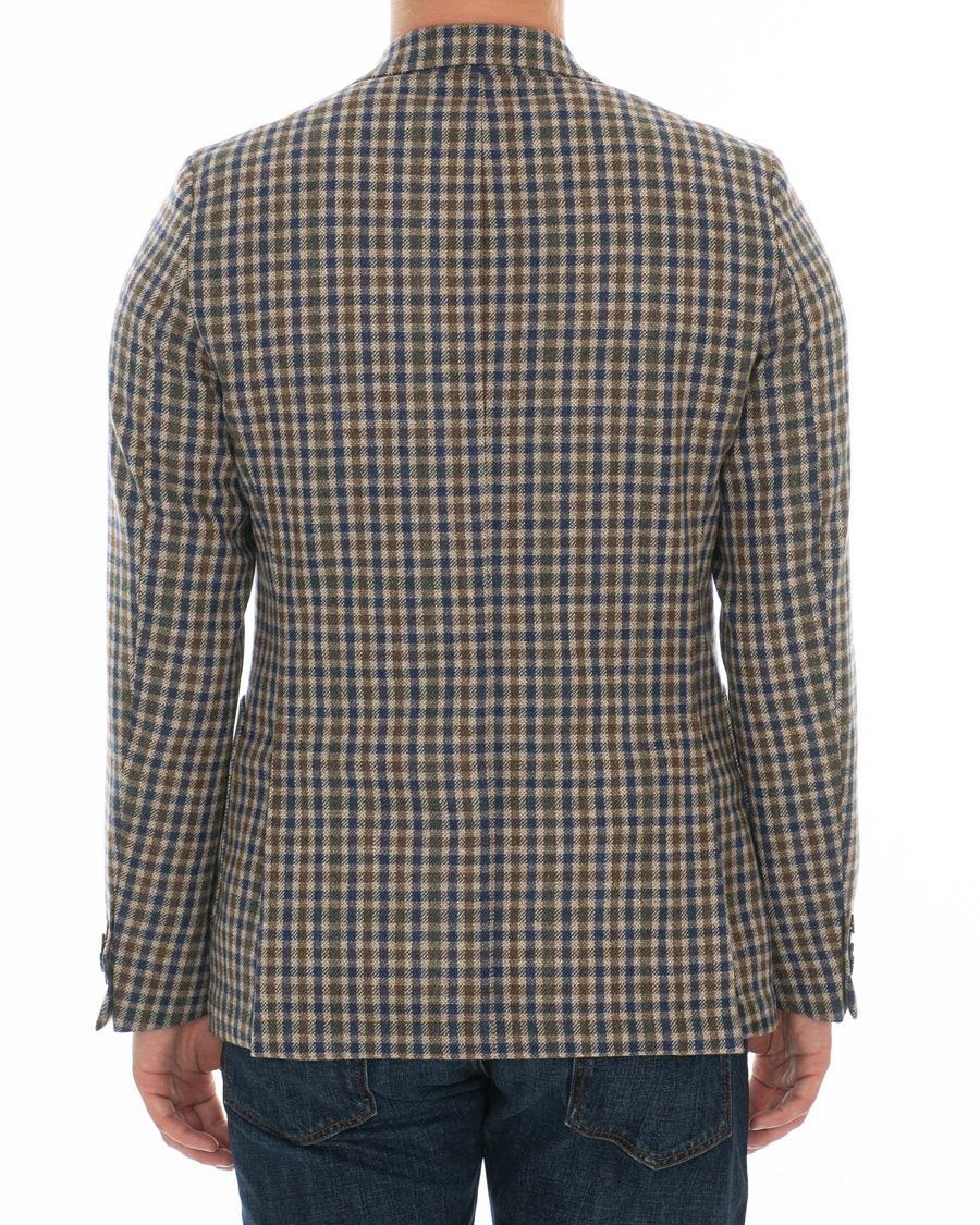 Herren | Sakkos | Oscar Jacobson | Einar Checked Patch Pocket Blazer Beige