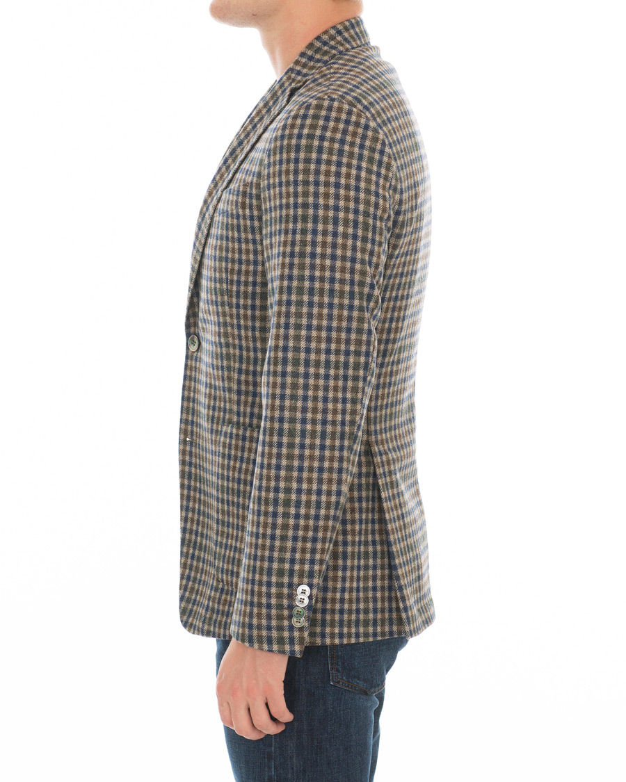 Herren | Sakkos | Oscar Jacobson | Einar Checked Patch Pocket Blazer Beige