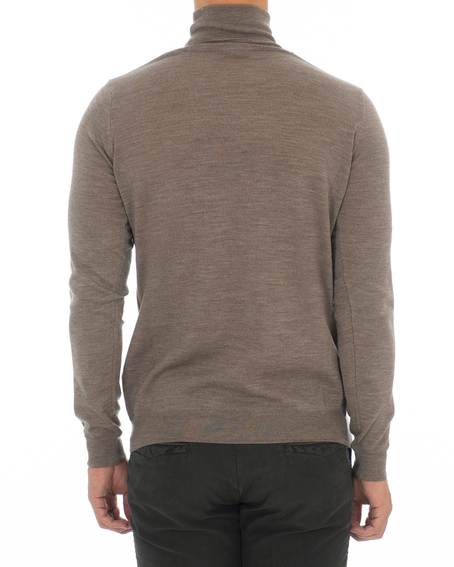 Herren | Pullover | Oscar Jacobson | Cole Extra Fine Merino Rollneck Beige