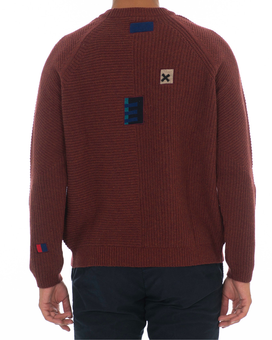 Herren | Pullover | PS Paul Smith | Patchwork Knit Sweater Brick/Navy