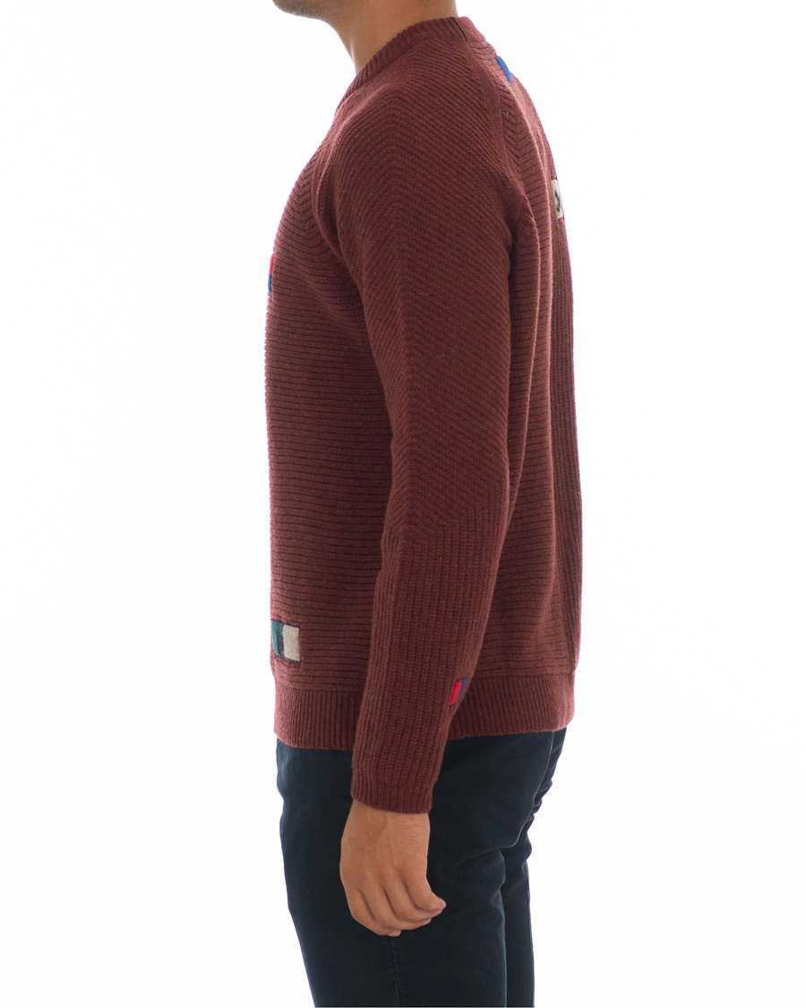 Herren | Pullover | PS Paul Smith | Patchwork Knit Sweater Brick/Navy