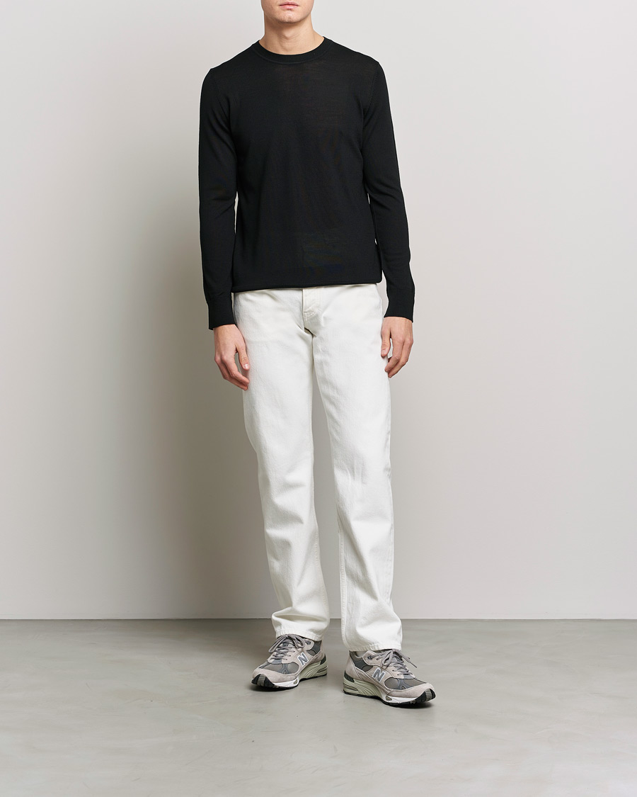 Herren | Pullover | Samsøe Samsøe | Flemming Superfine Merino Wool Crew Neck Black