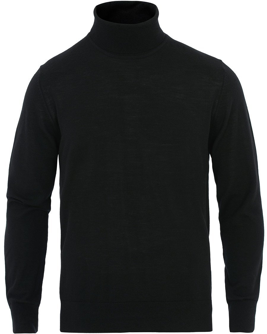 Herren | Pullover | Samsøe Samsøe | Samsøe & Samsøe Flemming Superfine Merino Wool Roll Neck Black