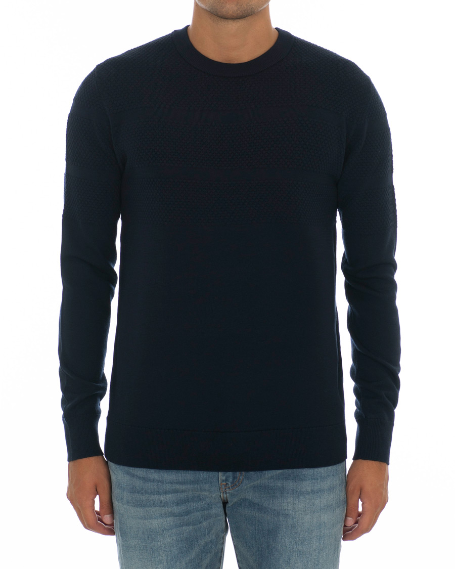Herren | Pullover | Samsøe Samsøe | Samsøe & Samsøe Sei Structured Wool Crew Neck Night Sky